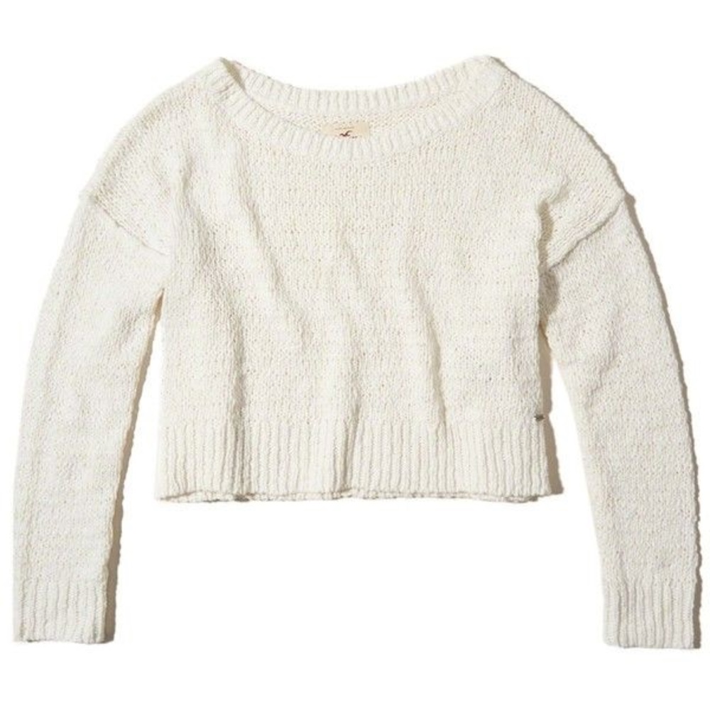 Hollister white off the shoulder sweater